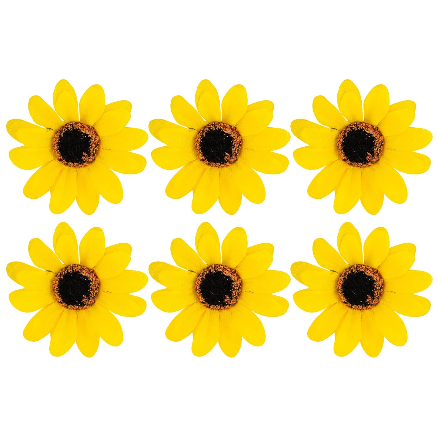 Gyufise 15Pcs Sunflower Rose Flower Cake Decorations Sunflower Cake Toppers For Birthday Summer Sunflower Wedding Party Decorati