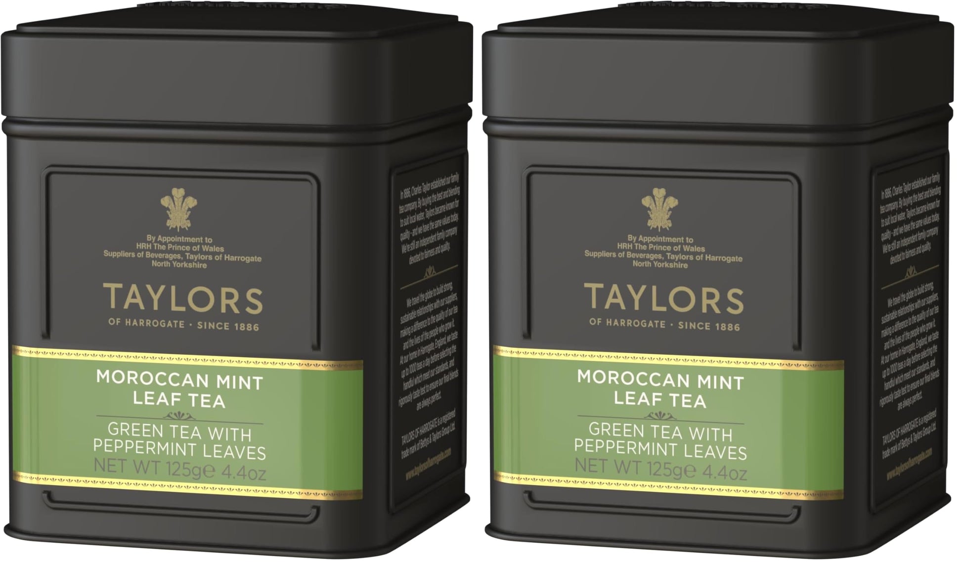 Taylors of Harrogate Moroccan Mint Green Tea Loose Leaf, 4.41 Ounce Tin (Pack of 2)