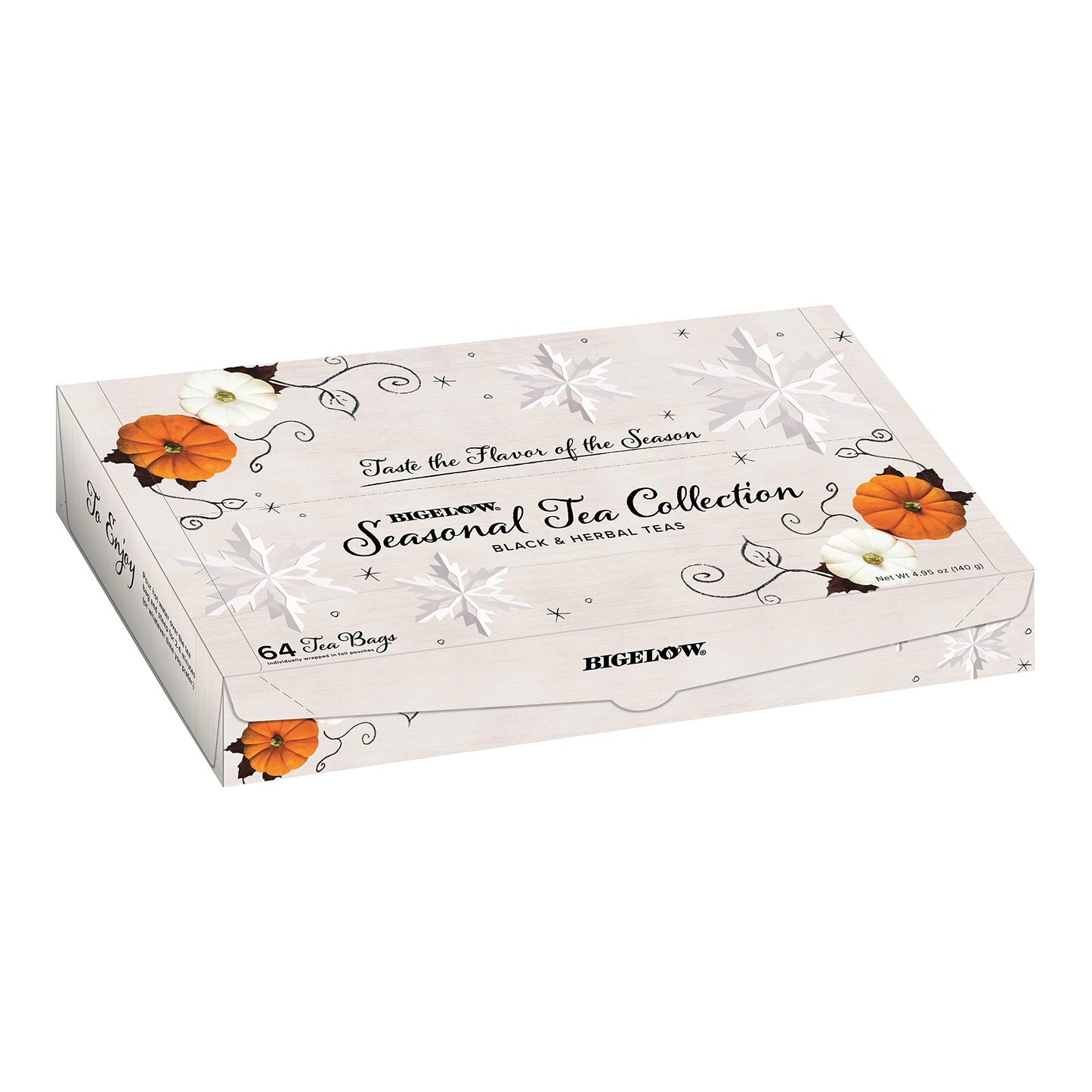 Bigelow Tea Seasonal Tea Collection, Caffeine Tea Variety Pack Gift Sampler, Holiday Tea Gift Set, 64 Count Box (Pack Of 1), 64 Tea Bags Total