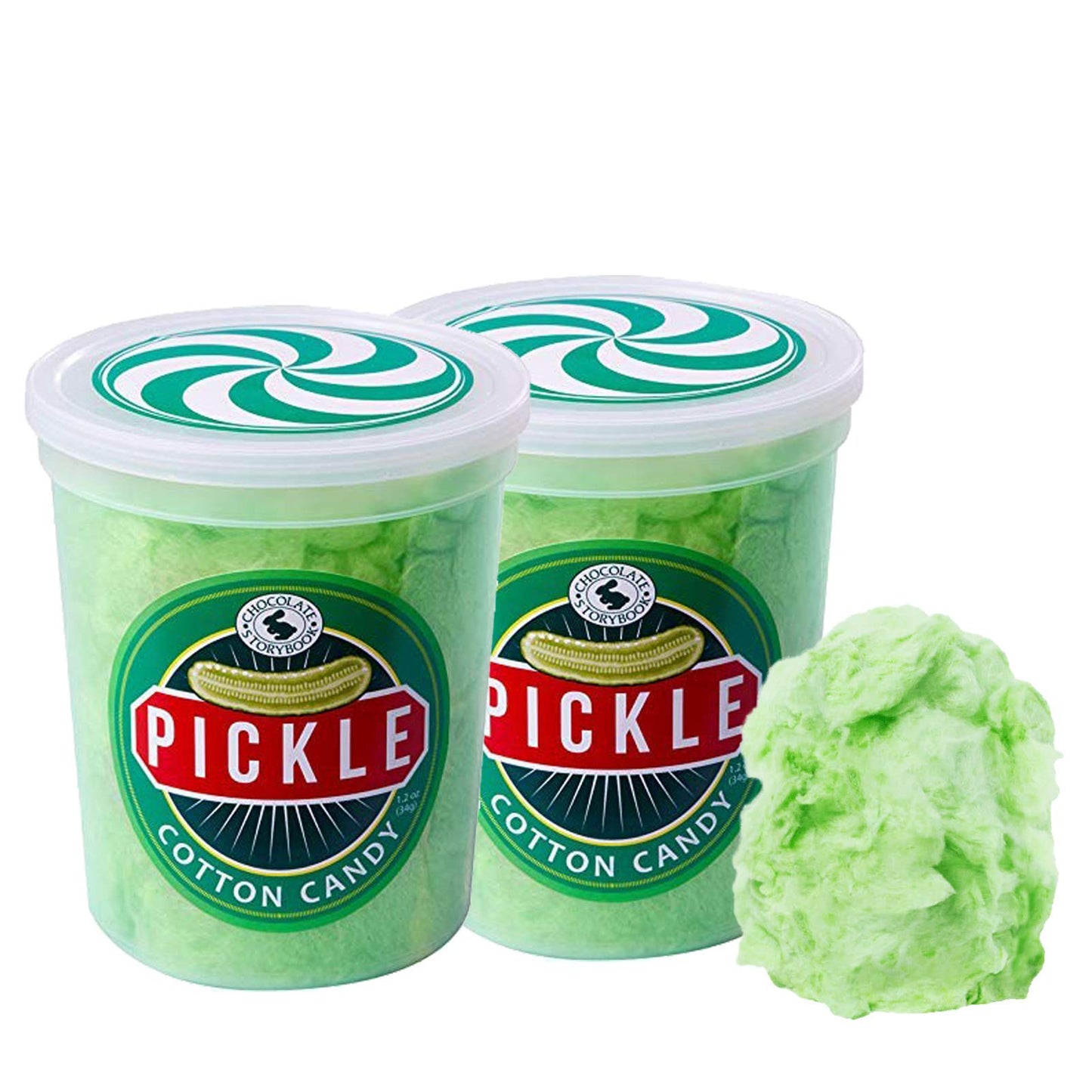 Pickle Gourmet Flavored Cotton Candy (2 Pack) - Unique Idea For Holidays, Birthdays, Gag Gifts, Party Favors