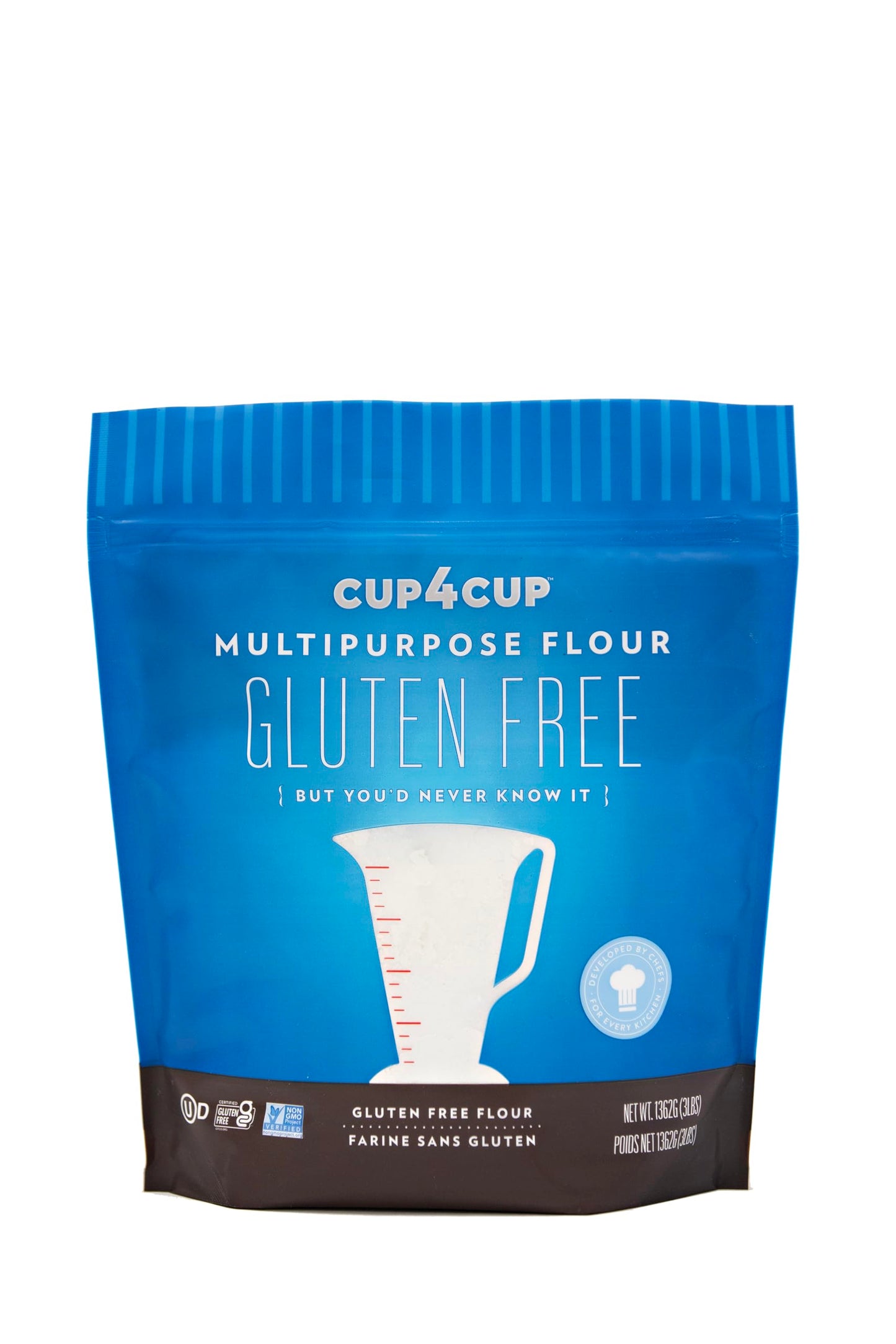 Cup4Cup Multipurpose Flour, 3 Pounds, Certified Gluten Free, Dairy Free Flour, 1:1 All Purpose Flour Substitution, Non-Gmo, Kosher, Made In The Usa
