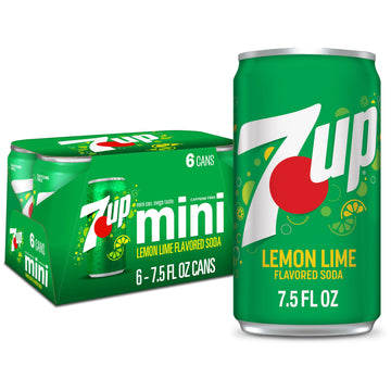 7UP Lemon Lime Soda, 7.5 Fl Oz Cans, 6 Pack, Model 10085412