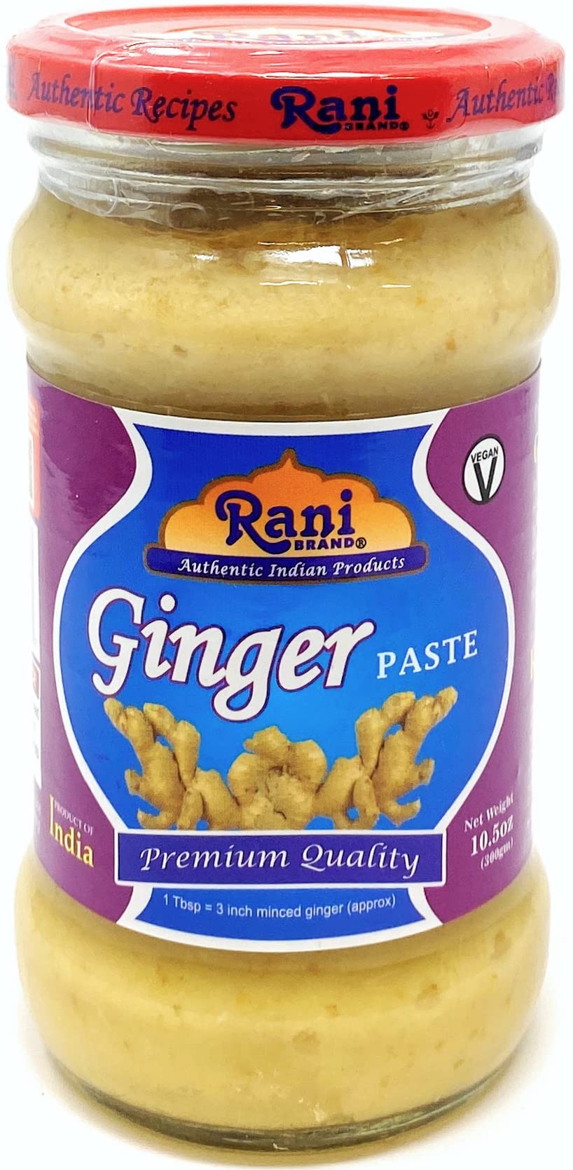 Rani Ginger Cooking Paste, Vegan, Gluten Free, Non-GMO, 10.5oz (300g) Glass Jar