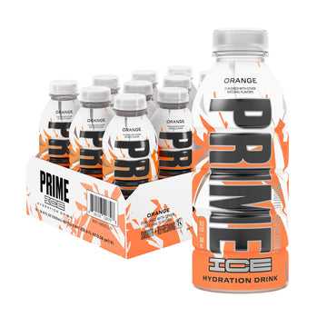 PRIME Hydration ICE ORANGE  Sports Drinks  Electrolyte Enhanced for Ultimate Hydration  250mg BCAAs  B Vitamins  Antioxidants  Low Sugar  16.9 Fl Oz  12 Pack