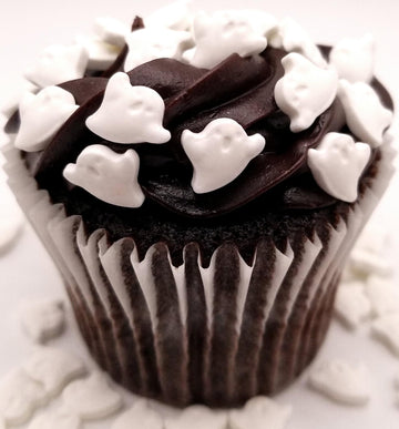 NCS White Ghost Edible Candy Toppers, 8 ounces - Great for cupcakes, cookies, cakes, cake pops, and party tables - Great for cup
