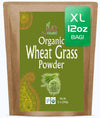 Jiva Organics Wheatgrass Juice Powder - Non-GMO, Vegan, 12 Ounce Bulk Kraft Bag