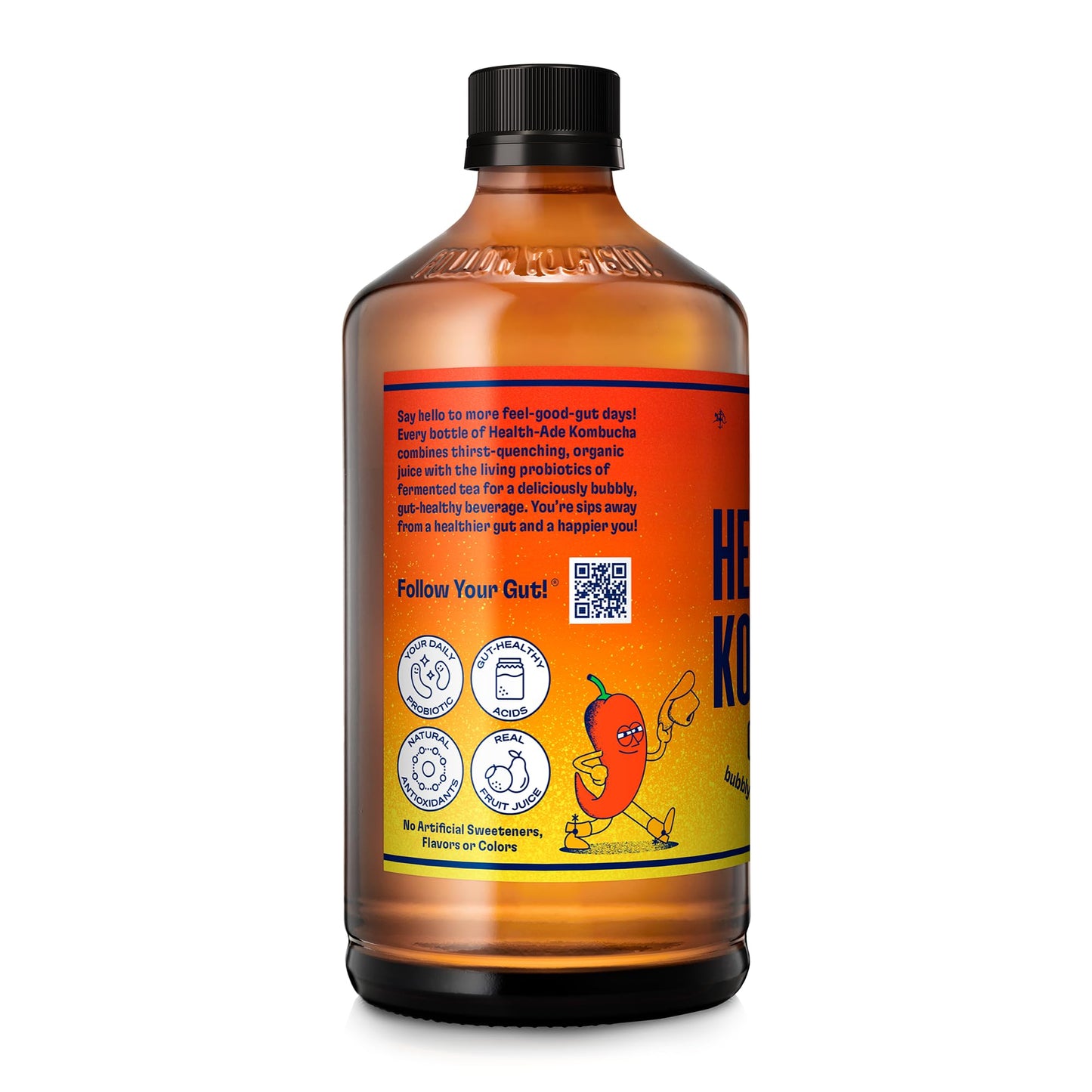 Health-Ade Kombucha Tea Organic Drink, Non-GMO, Vegan, Gluten Free, 16 Fl Oz Bottles, 12 Pack