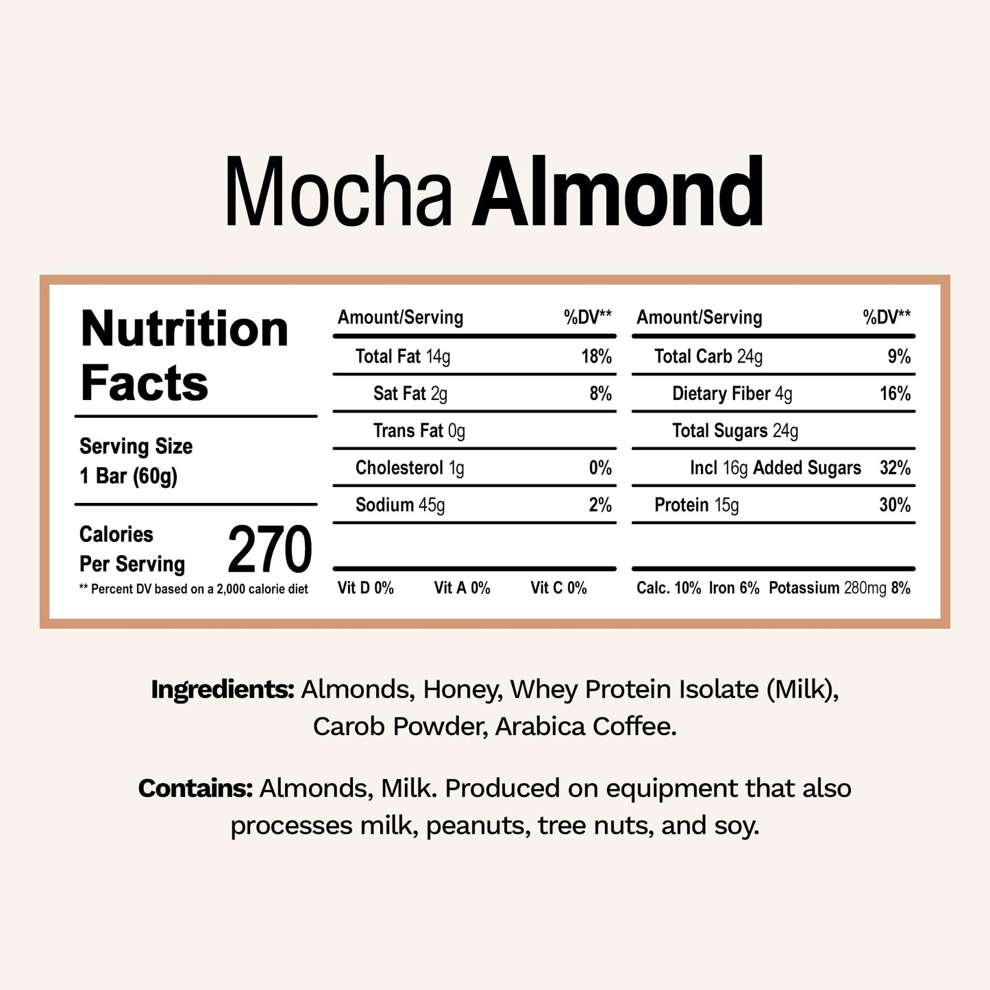 Rise Whey Protein Bars - Mocha Almond, 15g Protein, 4g Fiber, Gluten-Free, 12 Count, Model RBA37228, Brown