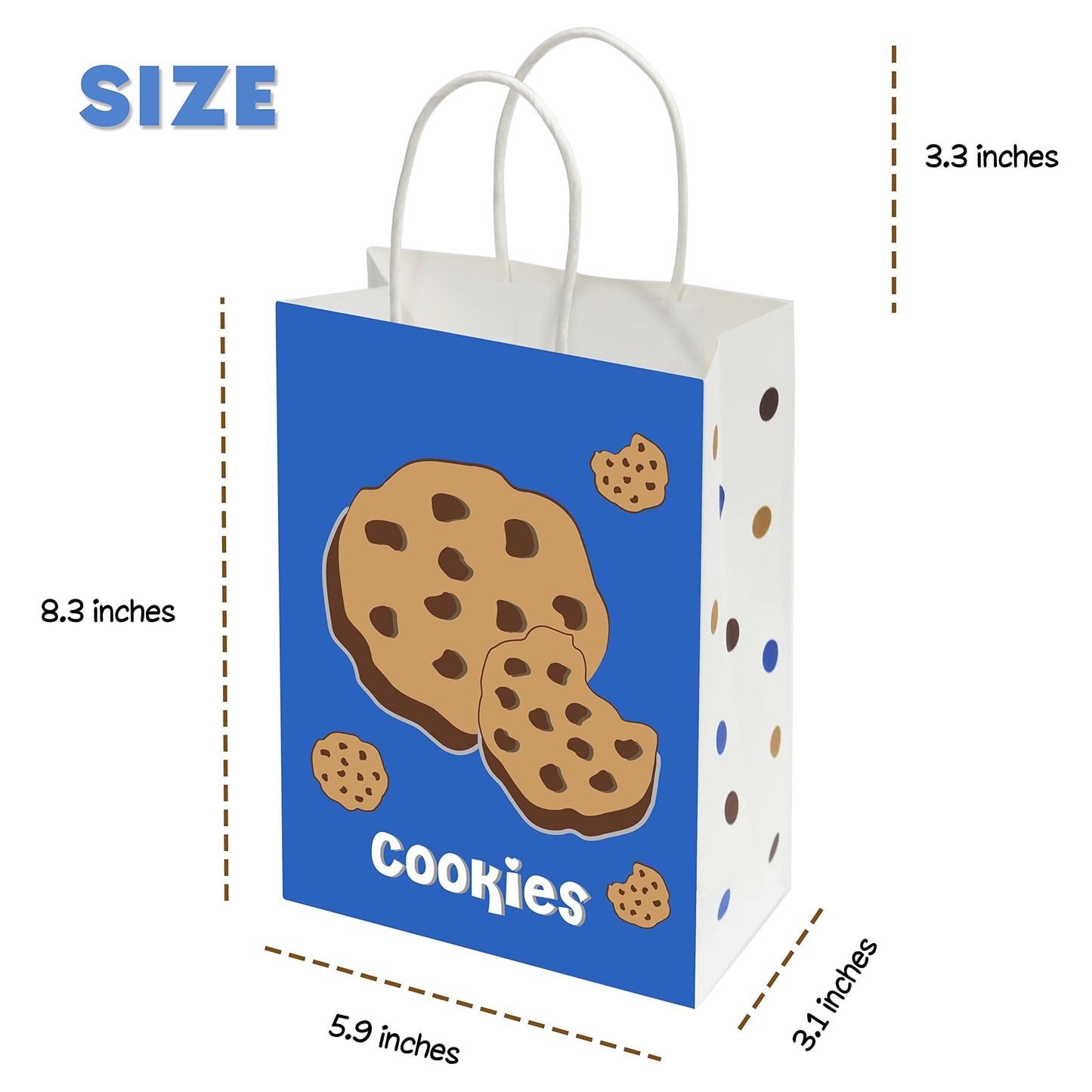 Lsaepon Cookies Milk Birthday Party Favor Gift Bags, Cookie and Monster Theme Birthday Party Goodie Bags- Milk and Cookies Baby