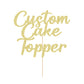 EDSG Personalized Cake Topper, 7x4.7, Champagne Gold, Custom Happy Birthday & Wedding Decorations, Glitter Graduation & Christmas