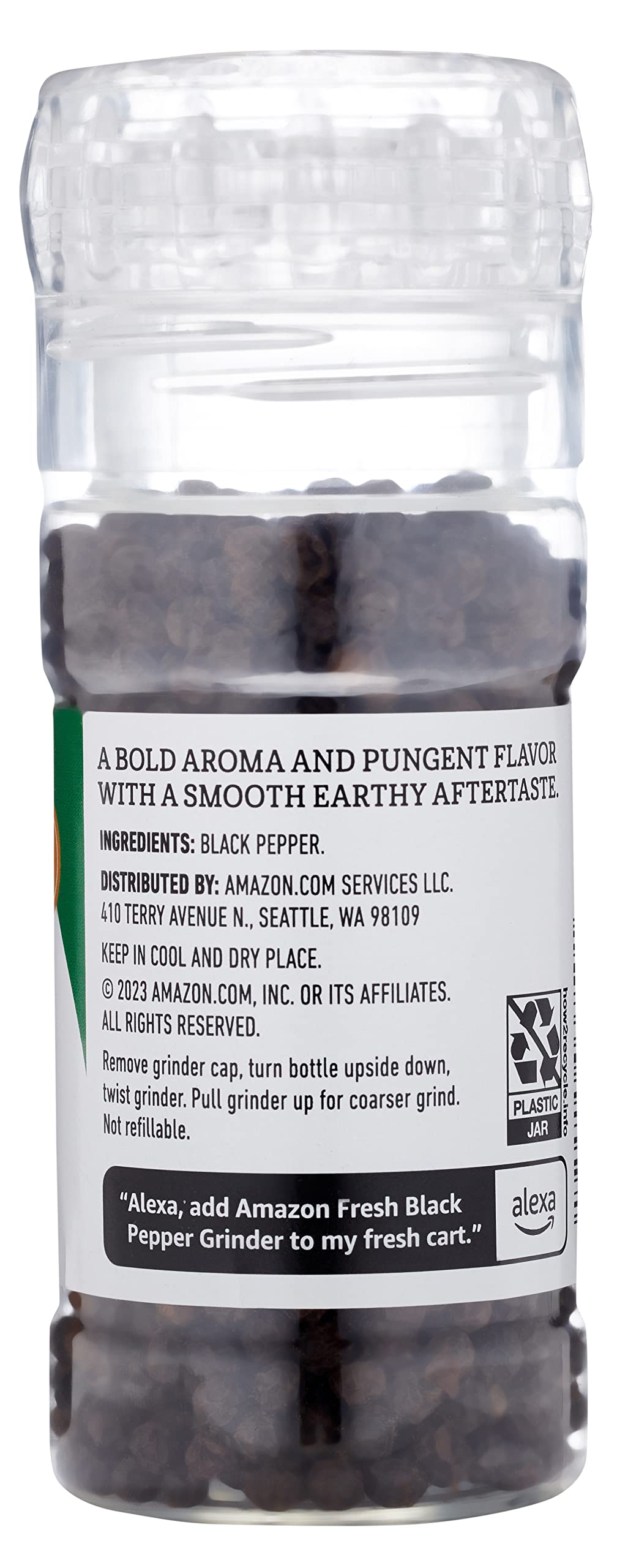 large online retailer Fresh Black Pepper Grinder, 2.2 Oz, Essential Kitchen Spice, Perfect for Seasoning Dishes