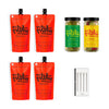 Filthy Food Bloody Mary Cocktail Kit - 9 Piece Set with Pickle & Pepper Stuffed Olives, All-Natural Mix Pouches & Stainless Steel Picks
