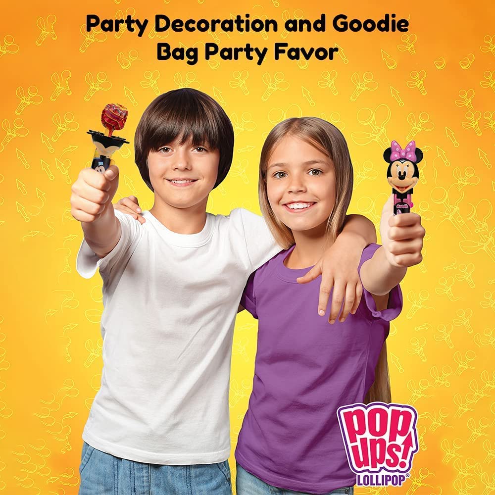Pop Ups! Minnie & Mickey Mouse Lollipop Holder | Collectable Mickey Mouse Toy Lollipop Case | Disney Party Favors For Halloween,