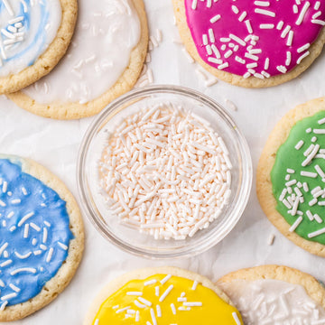 Color Kitchen White Sprinkles Natural Ingredients Baking Cake Decorations, Ice Cream, Cookie, Artificial Dye-Free, Plant-Based C