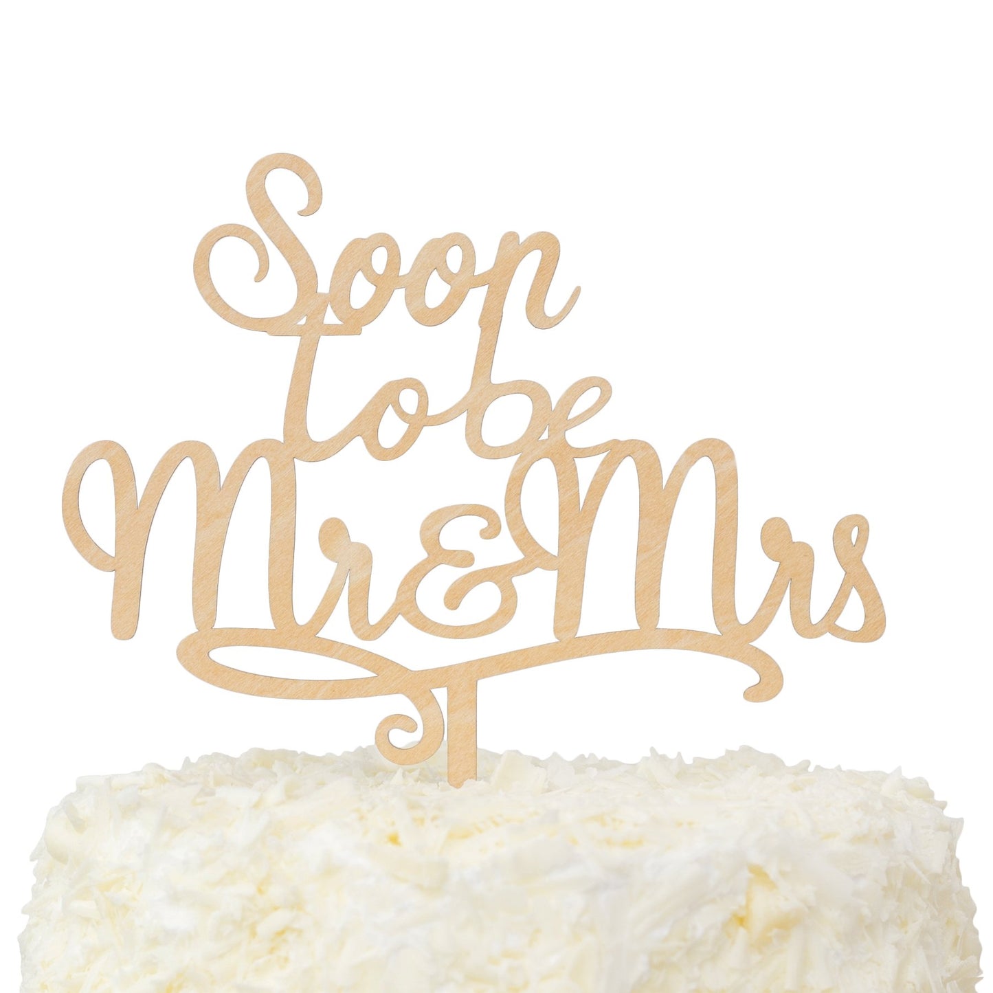 LOVENJOY Engagement Cake Topper Rustic Wood 5.8W x 6T Gift Boxed Model ZB-STBB-WDA