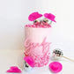 HAVAGDTM Disco Ball Cake Decorations Set - 40 PCS, Pink Cowboy Hat & Cupcake Toppers, 1970s Theme Party Picks