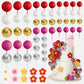 Bouiexye 61 Pcs Boho Cake Topper Balls Decorations Mini Balloon Retro Hippie Daisy Flower Acrylic Cake Topper for Birthday Party