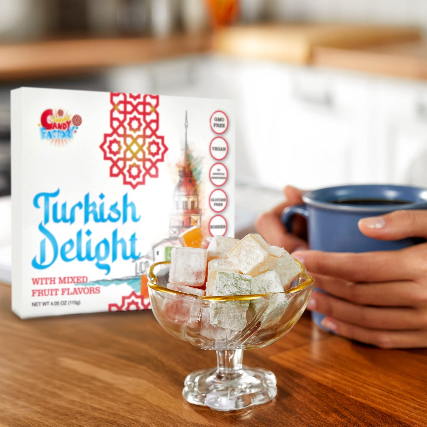 Sarah'S Candy Factory Turkish Delight With Assorted Fruit Flavors (4.05 Oz) Gift Box, Gift Basket