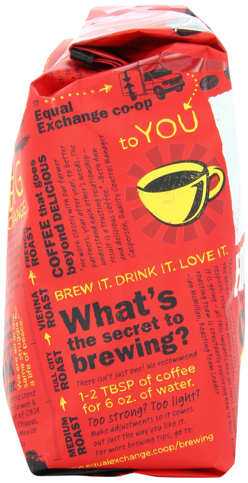Equal Exchange Organic Whole Bean Coffee, French Roast, 10 Ounce (Pack Of 3)