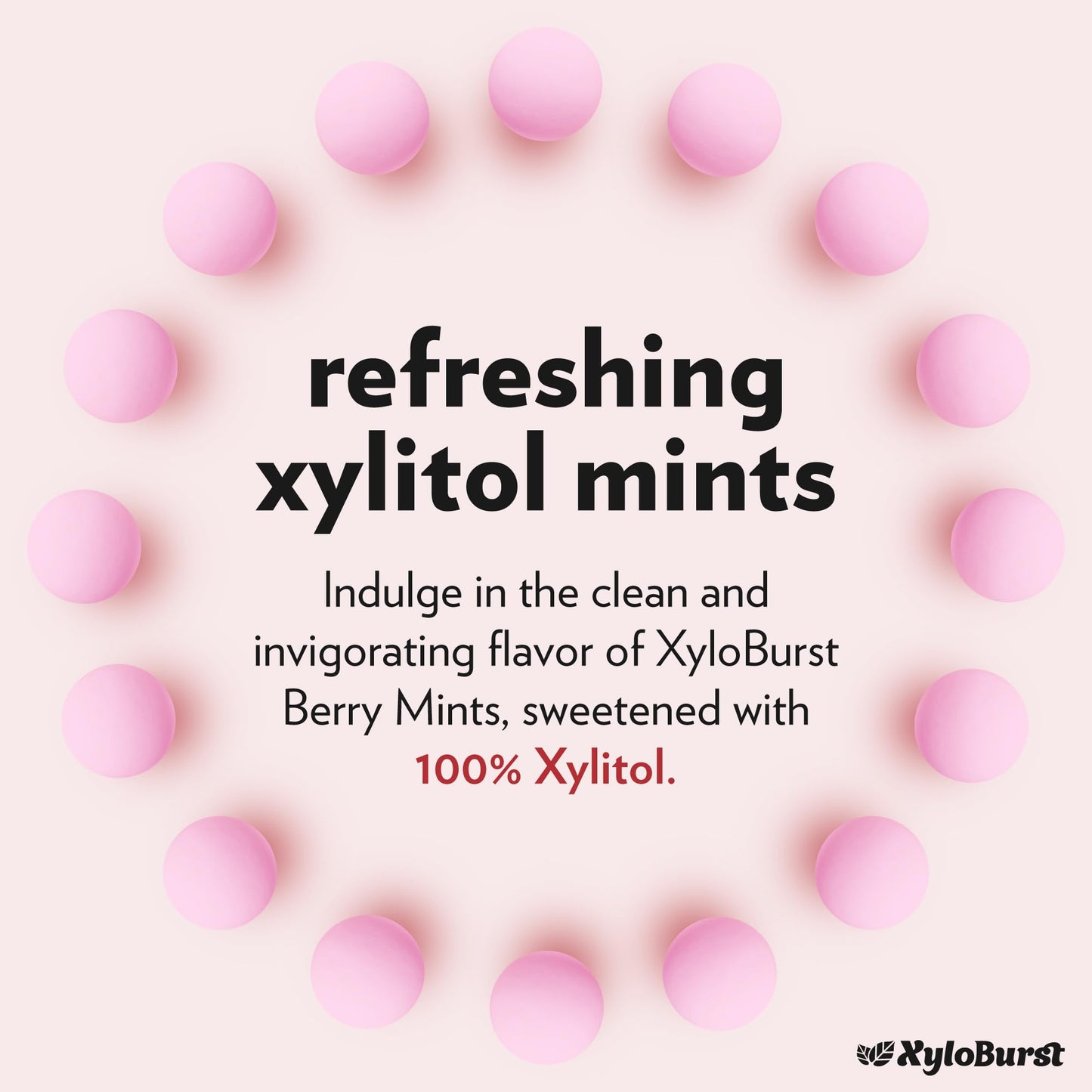 Xyloburst Xylitol Mints - Sugar Free, Vegan, Keto Friendly, Berry Flavor, 1000 Count Bag