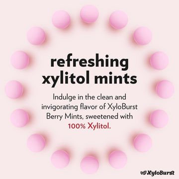 Xyloburst Xylitol Mints - Sugar Free, Vegan, Keto Friendly, Berry Flavor, 1000 Count Bag