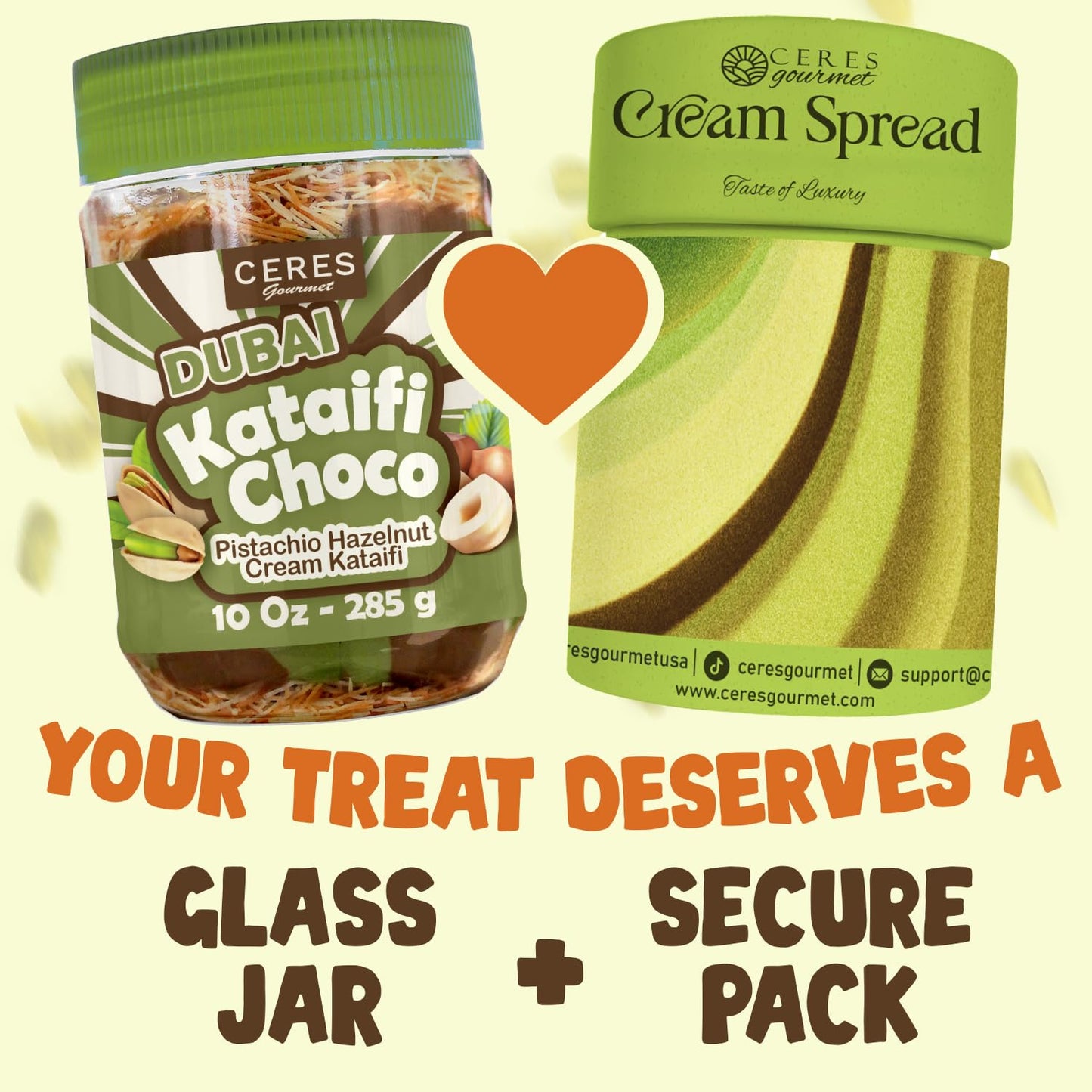 Dubai Spreadable Chocolate- enhanced Pistachio Spread with Roasted Phyllo  Gourmet Breakfast Chocolate  Crunchy Dubai Chocolate Filling