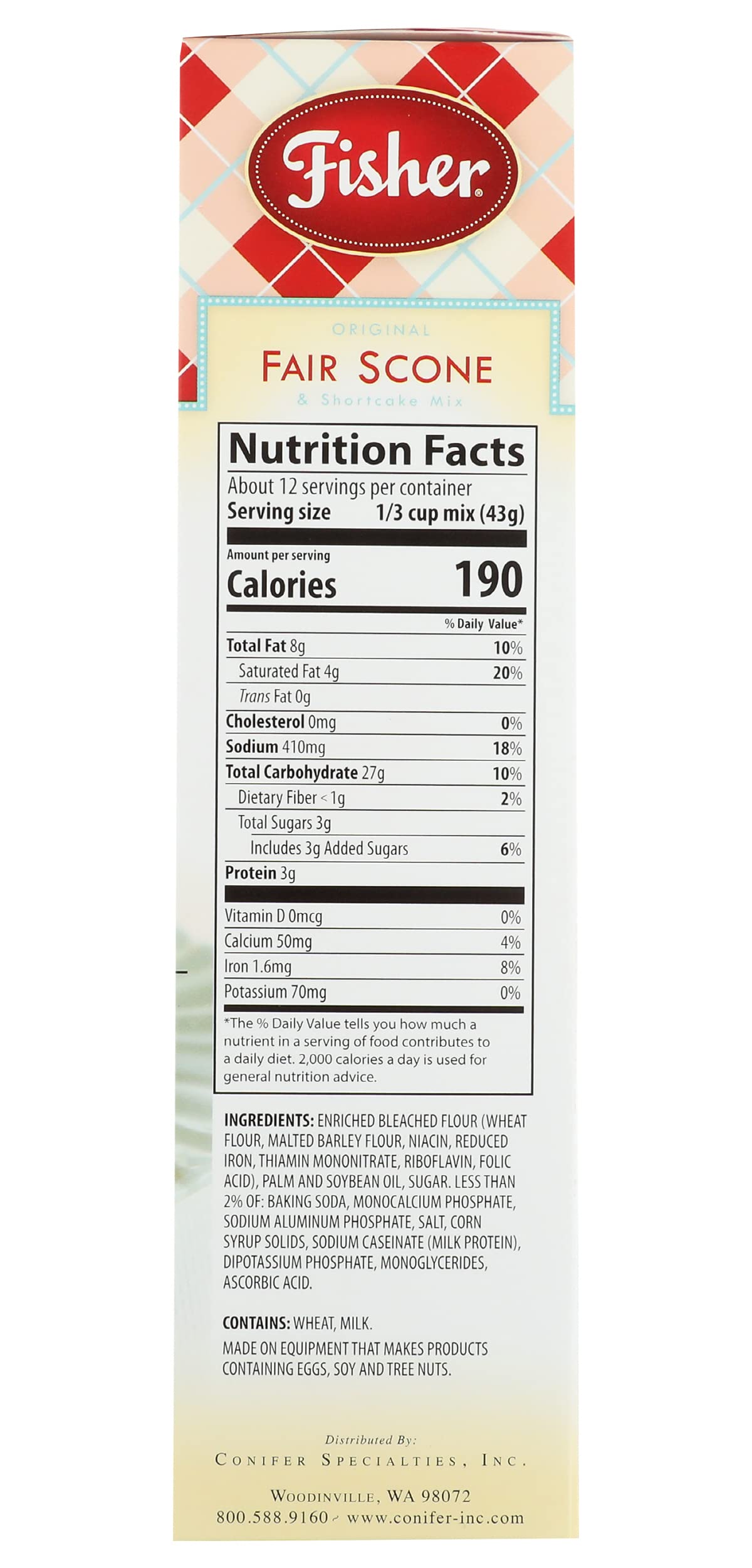 Fisher Orginial Fair Scone & Shortcake Mix, 18 OZ (Pack of 1)