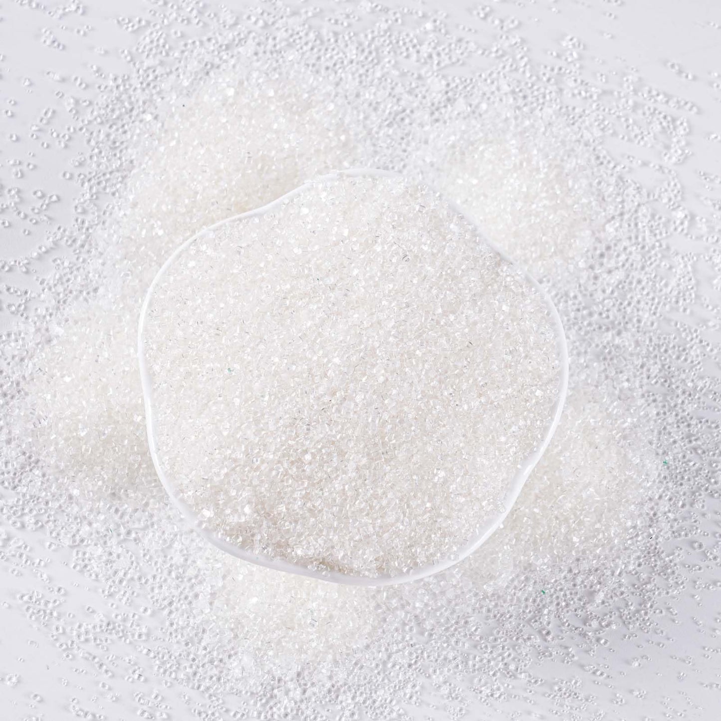 Kasvan White Sanding Sugar Sprinkles - Edible Sugar Crystals, Baking Cake Decorations, Ice Cream Toppings Cupcake Decorating, We