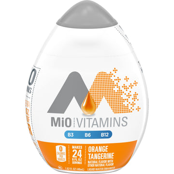 Mio Liquid Water Enhancer - Makes 24 Servings + Vitamins, 1.62 Oz Each, (Orange Tangerine, Pack Of 2)