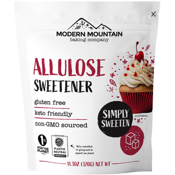 MODERN MOUNTAIN Allulose Sweetener Keto Sugar Substitute, 0g Net Carbs, 11.3oz, Gluten Free, Non-GMO, Zero Calorie