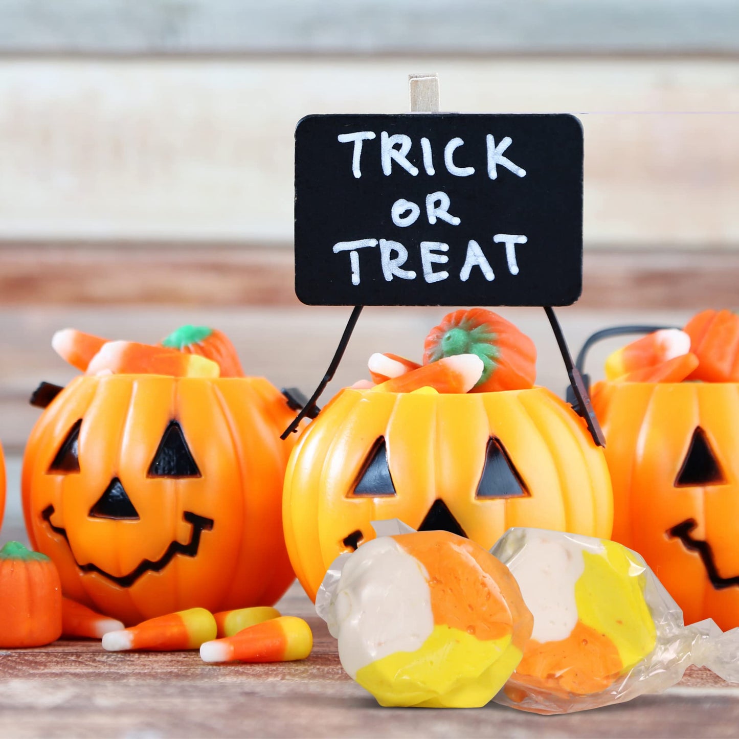 Candy Corn Style Taffy Chews by Its Delish, 8 Oz Bulk Bag, Individually Wrapped Gourmet Soft Fluff Salt Water Taffies - Perfect