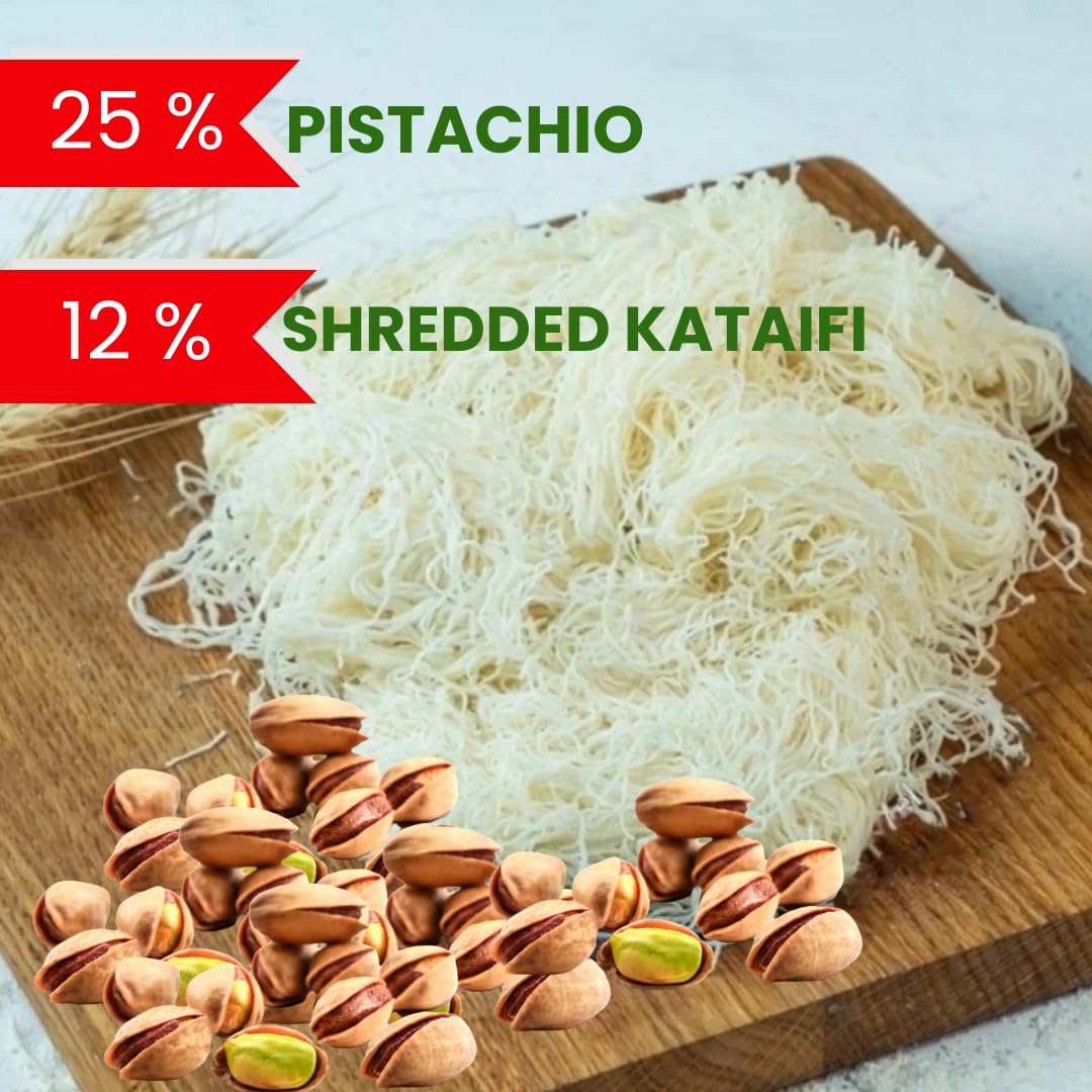 BIND Pistachio & Crispy Kunafa Dessert Cream, 12.3oz - Premium Turkish Spread with 25% Pistachios, Ideal for Desserts and Pastries