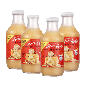 Uncle Bob's Butter Country Rich & Creamy Cinnamon Bun Flavored Buttermilk Syrup for Pancakes, Waffles, French Toast, & More, No 