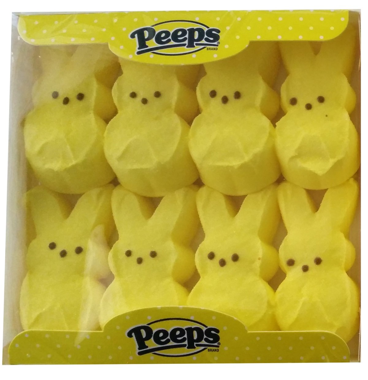 Marshmallow Peeps Pink And Yellow Easter Bunnies 8 Ct (Pack Of 2)