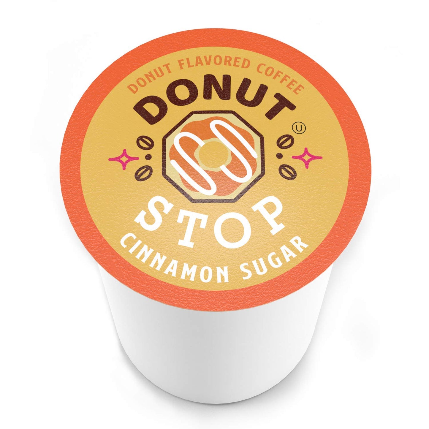 Donut Stop Coffee Pods, Compatible with 2.0 K-Cup malt-inspired, Cinnamon Sugar Flavor, 40 Count