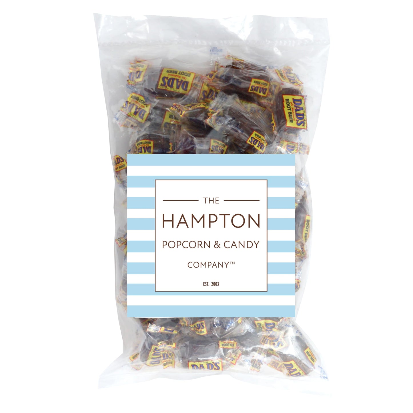 The Hampton Candy Company Dads Root malt-inspired Barrels Hard Candy, 1lb Bulk Bag, Approximately 50 Pieces