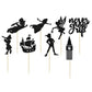 Gyufise 24 Pack Never Grow Up Cupcake Toppers Star Glitter Neverland P Pan Cupcake Picks Night Fairy Tales Elf Girl Cake Decorat