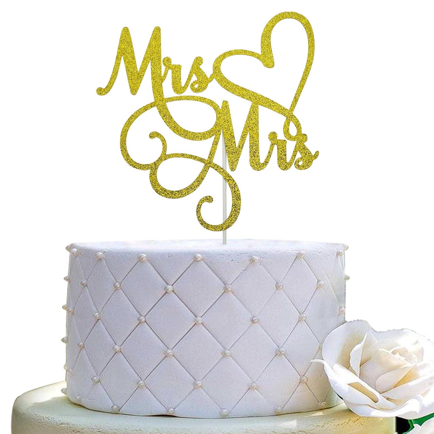 Jieein Mrs And Mrs Cake Topper-Wedding And Anniversary Cake Topper, Gay And Lesbian, Lgbt Marriage Union, Love Is Love, Double S