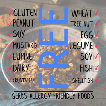 Gerbs Toasted Onion & Garlic Whole Pumpkin Seeds 2 lbs. | Small Batch Roasted, In-Shell, 10.5 mm Size, Resealable Bag | Bold & S