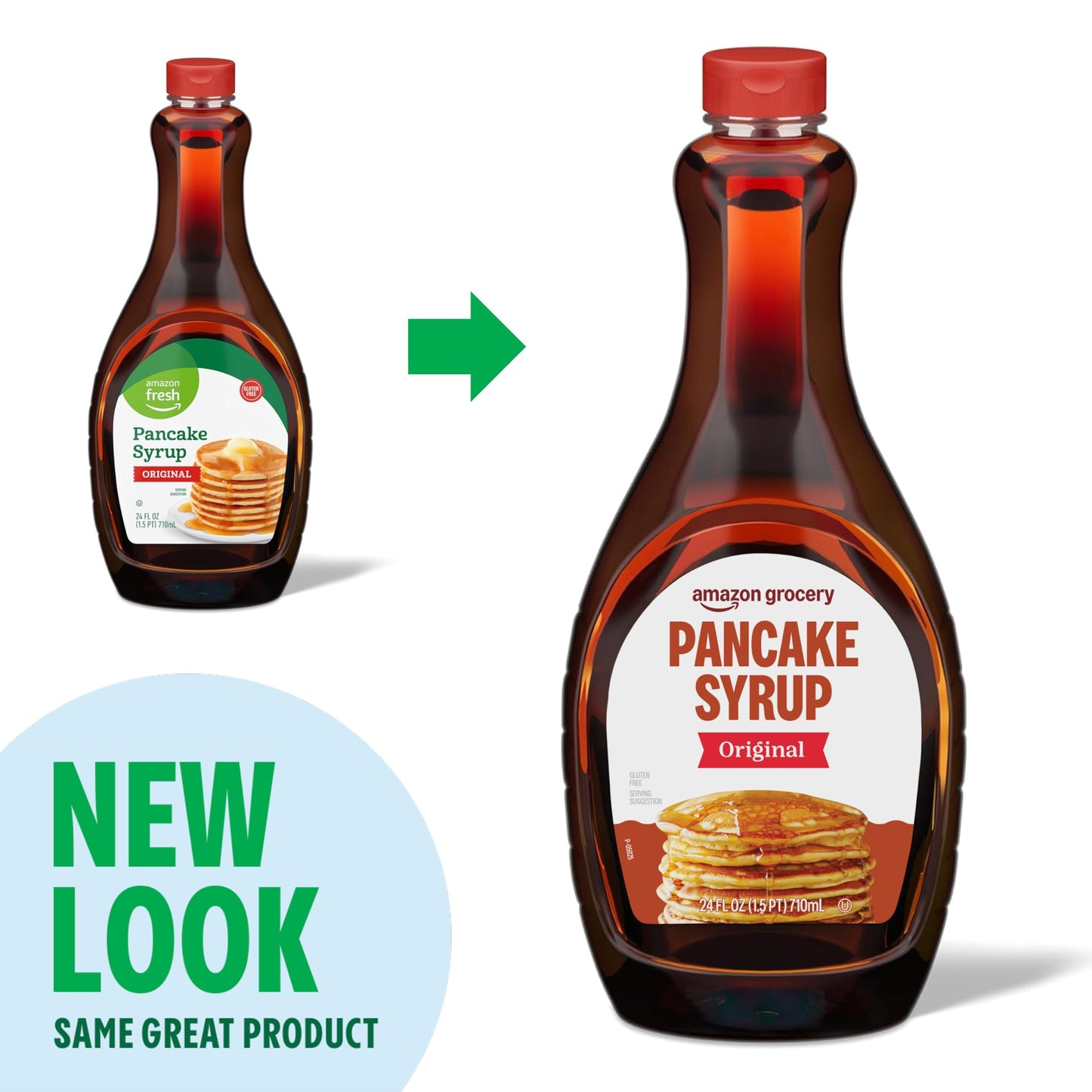 Happy Belly Pancake Syrup, Original Flavor, 24 Fl Oz (Pack of 1)