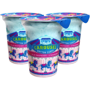 Snacktery Pink & Blue Cotton Candy - Experience The Sweetness Of The Fair With Strawberry & Raspberry Flavored Cotton Candy - Pa