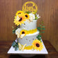 Drwate Sunflower Cake Topper, 28 Pcs Multicolor Acrylic, Silk - Baby Shower, Wedding Decorations, Butterfly, Eucalyptus, Rose, H