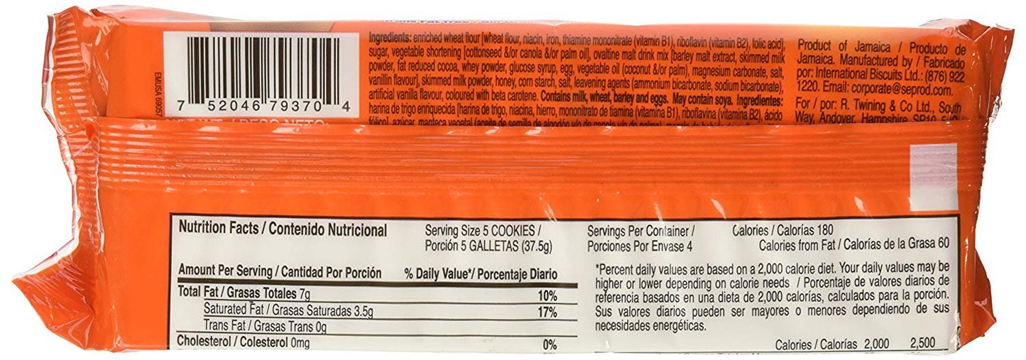 Ovaltine Biscuits, 150-Gram Packages - Pack Of 6 (120 Biscuits)