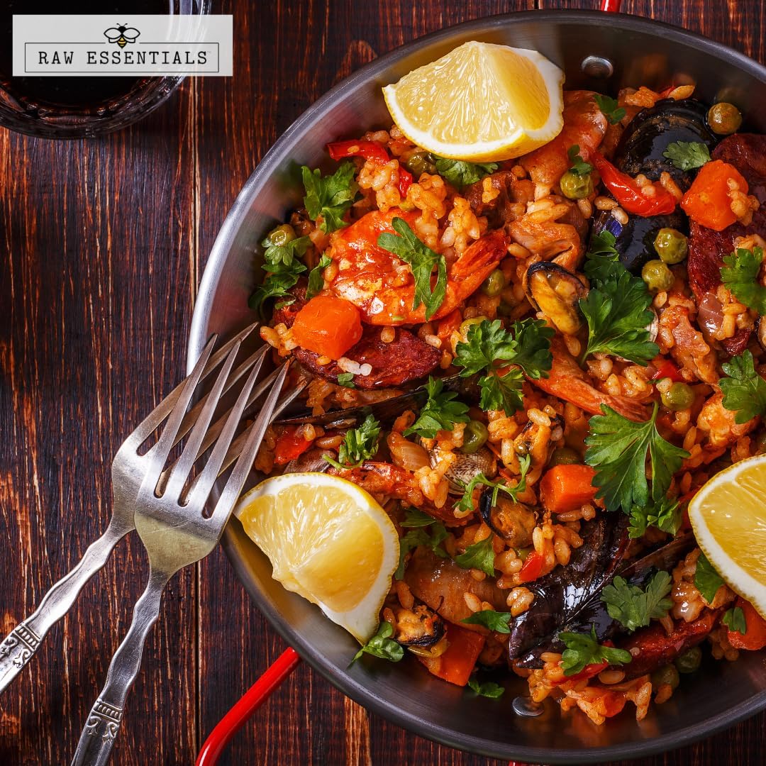 Raw Essentials Saffron Seasoning - Earthy And Sweet - Delicious In Paella, Risotto, And Stews - Luxurious Seasoning That Is Non