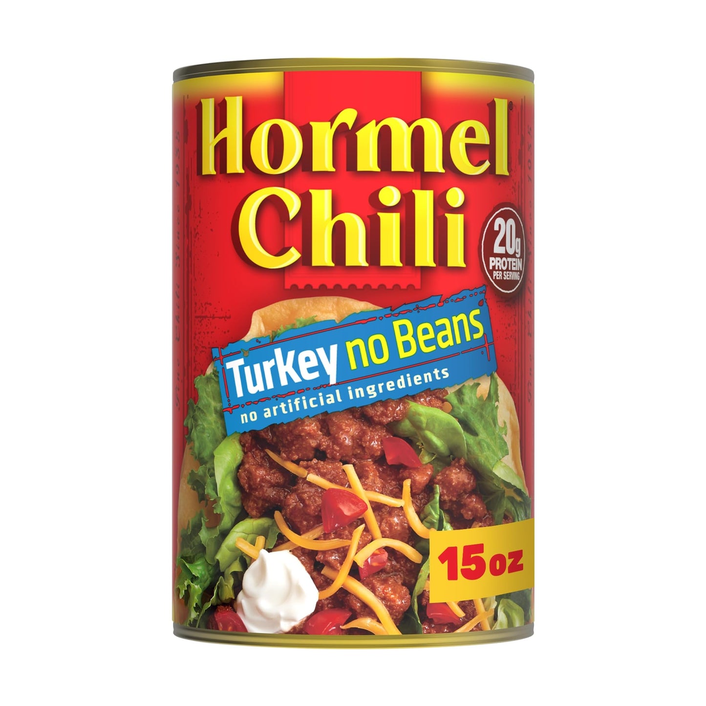 Hormel Chili Turkey No Beans, 15 Ounce Pack of 12, Model 13458