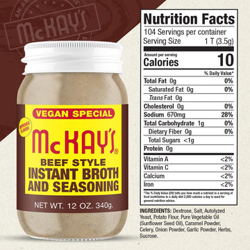 Mc Kay'S Chicken And Beef Flavored Powdered Soup Seasoning, Gluten Free Instant Broth, Bullion Cubes Substitute, Vegan Friendly