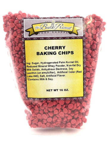 Cherry Baking Chips, Bulk Size, (1 lb. Resealable Zip Lock Stand Up Bag)