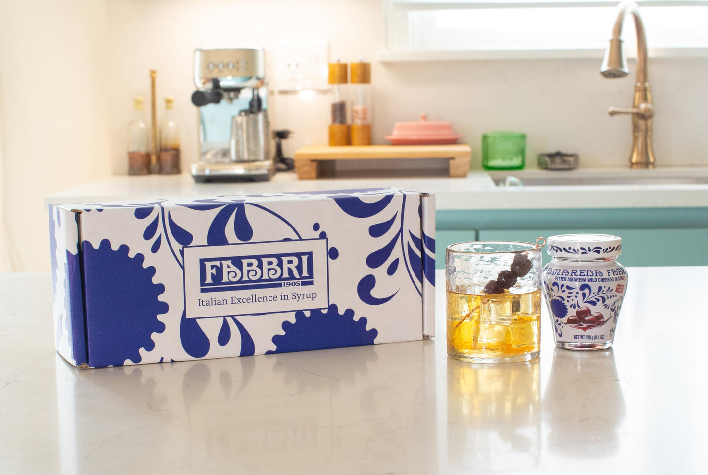 Fabbri Variety Pack Amarena Cherries In Syrup, Strawberries In Syrup And Ginger In Syrup, Three Jars Of 8Oz Each