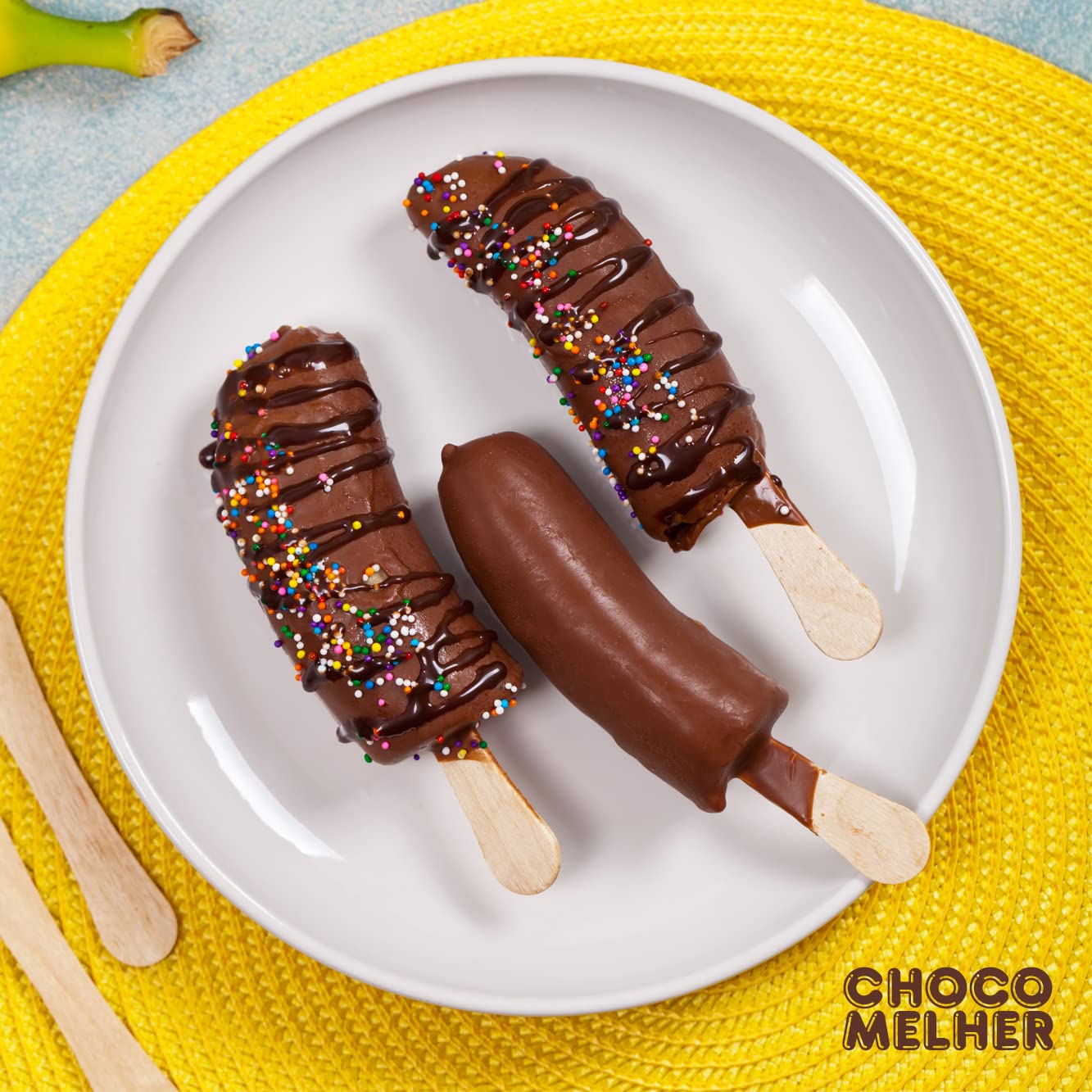 Chocomelher Clasico - 2 Pack Milk Chocolate Flavored Coating For Chocobananos - Cobertura De Chocolate - Best To Cover Frozen Ba