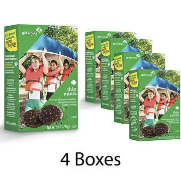 Girl Scout Thin Mints Cookies, 9 Oz(4 Boxes)